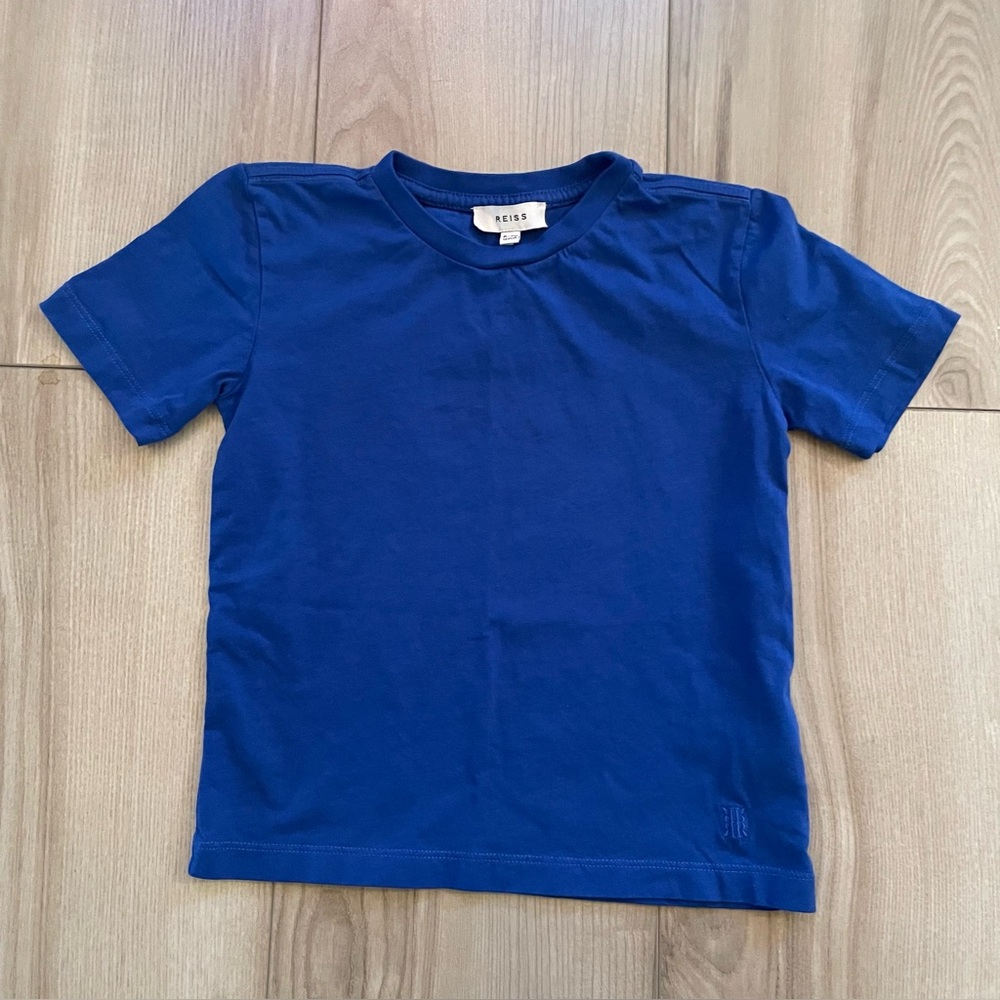 Reiss Blue Kids Tee Short Sleeve 100% Cotton